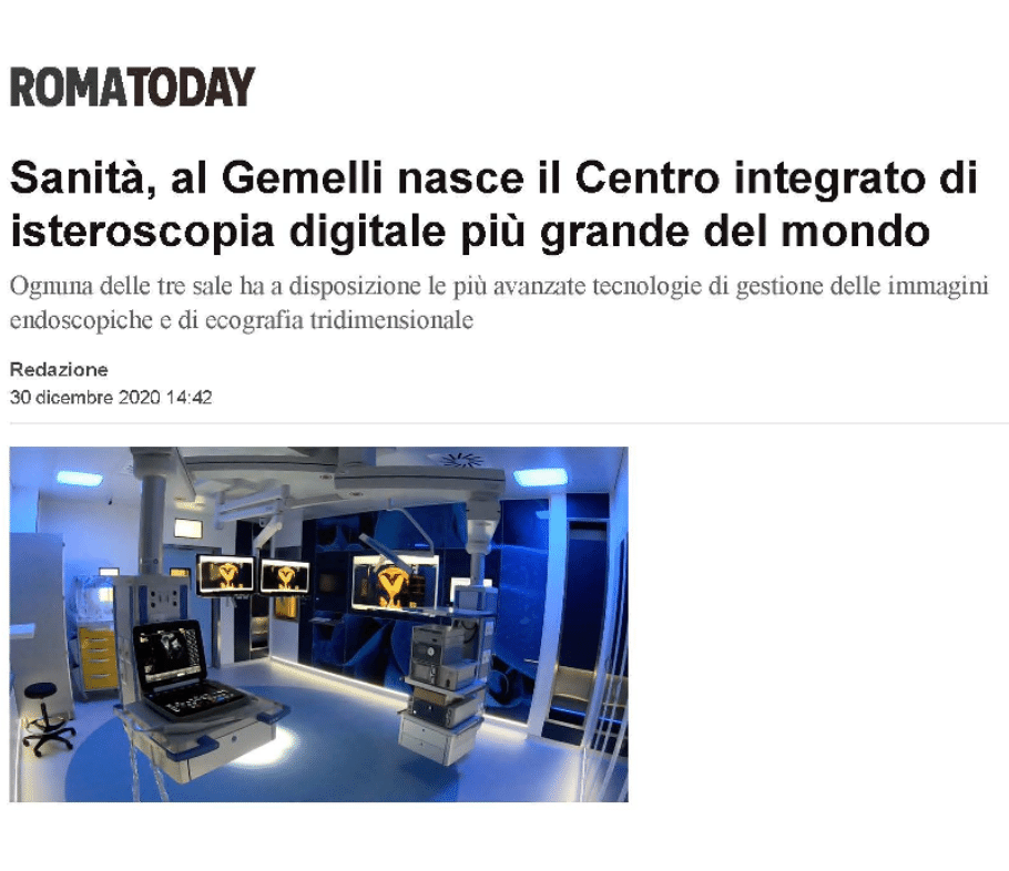 Realizzazione del Centro Integrato Di Isteroscopia, Ecografia 3d e Hpv GEMELLI